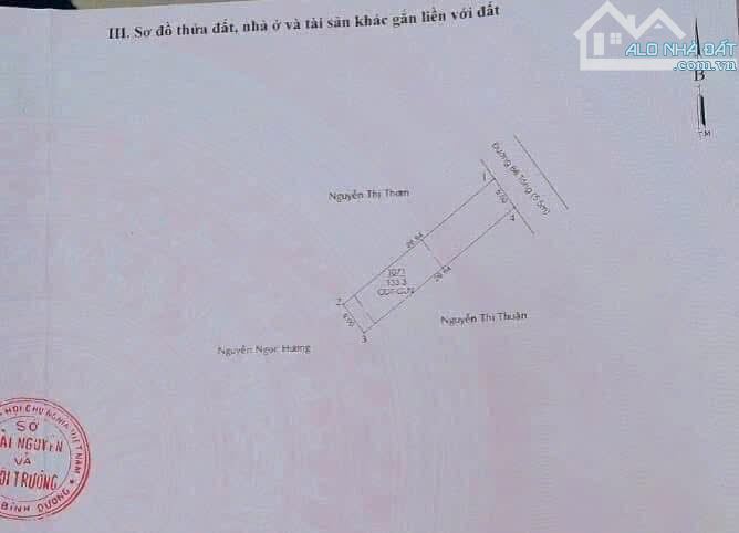 BÁN ĐẤT MT BÊ TÔNG, P.ĐỊNH HOÀ, TP.TDM, DT:5x27, TC60M2, SHR, GIÁ 1,9 TỶ - 1