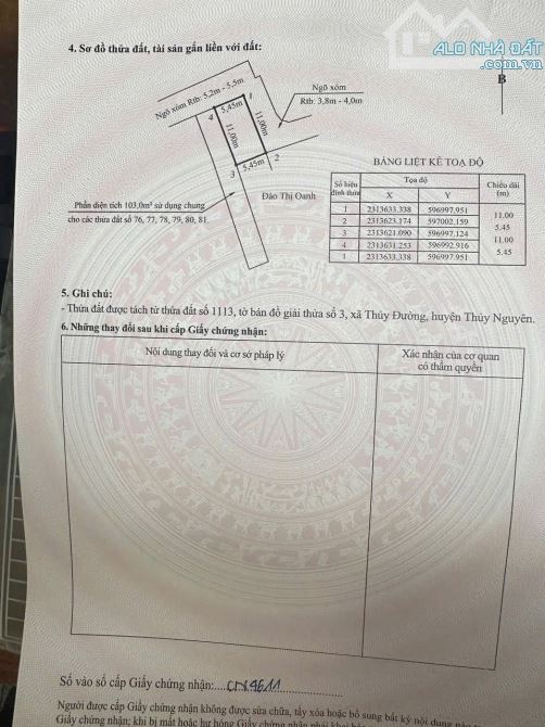 Bán lô góc Thuỷ Đường - Thuỷ Nguyên ngõ ô tô đỗ cửa giá 1,65 tỷ - 1