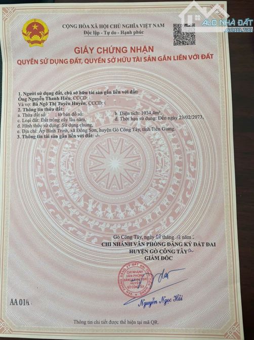 Bán Đất (1234,5m2) Đã Lên 200m2 Thổ Cư- Trước Đất 5M - Chuẩn Bị Trãi Nhựa- Ngay TrụSở - 2