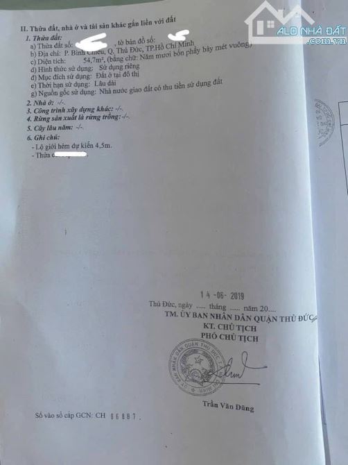 Giá ngộp đầu tư  Đất giáp đường Tỉnh LộL43   p Bình chiểu giá chỉ 3 tỉ - 2