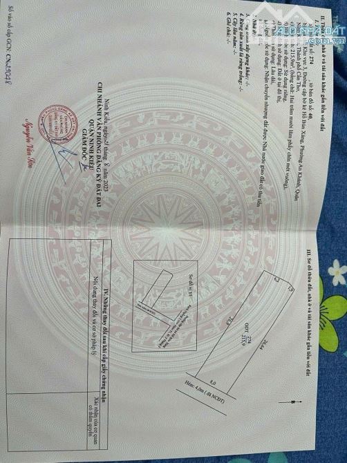 Bán đất 7,2 tỷ hẻm 4m, đường bờ kè Hồ Bún Xáng, hẻm ô tô, 216 m2,Q Ninh Kiều TP Cần Thơ - 3