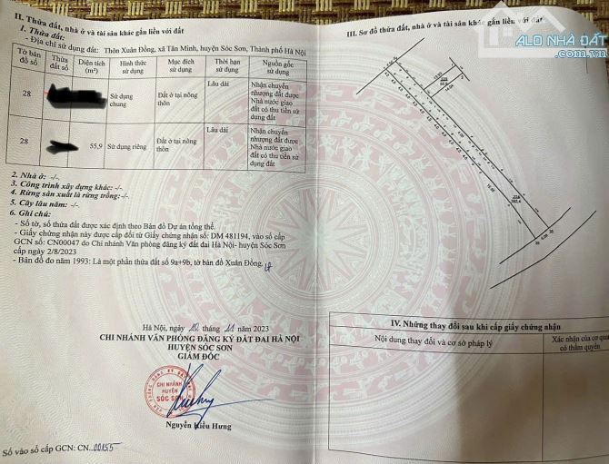 Chủ nhà nhờ bán lô đất tại Xuân Đồng, Tân Minh giá chỉ nhỉnh 1,x tỷ
