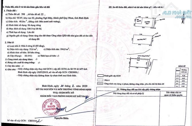 Bán nhà 3 mê hẻm 5m đường diên hồng dt 40m2 giá 3ty400 hướng đông nam