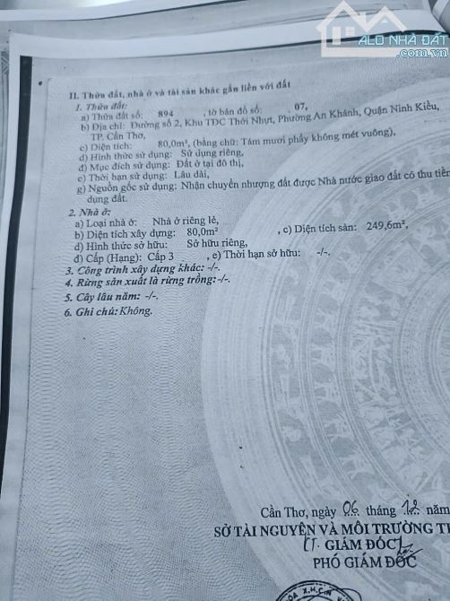 NHÀ MT 5,6 TỶ ĐƯỜNG SỐ 2 ( TRẦN VĂN LONG) KDC THỚI NHỰT, P AN KHÁNH, Q NINH KIỀU, TP CT - 1