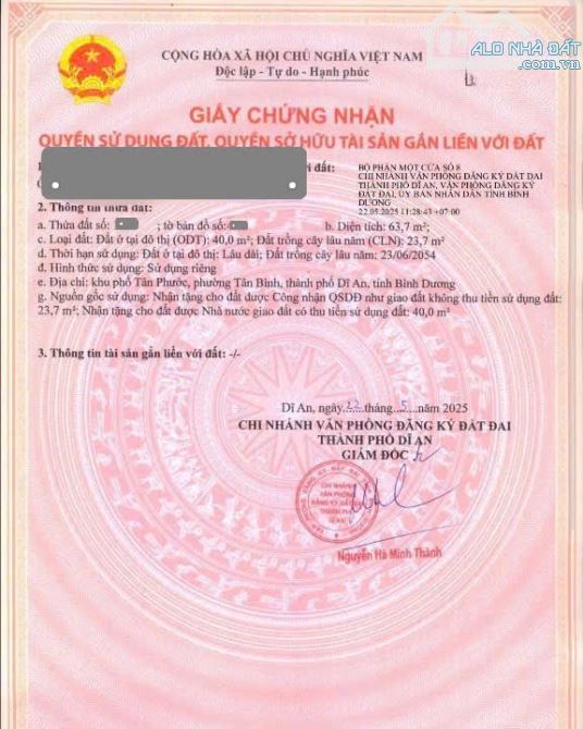 Bán đất 4x16m, hẻm Tân Phước p. Tân Bình, tặng 32m2 giấy tay - 3