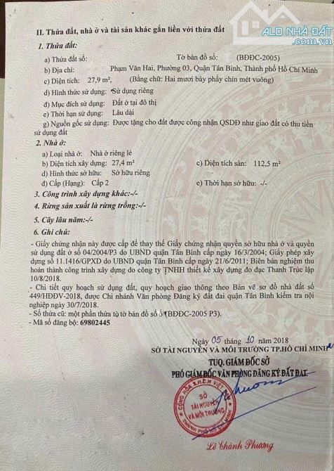 BÁN NHÀ GÓC 2 MẶT HẺM XE HƠI PHẠM VĂN HAI 5TẦNG NGAY CHỢ PHẠM VĂN HAI CHỈ 6,8 tỷ - 3
