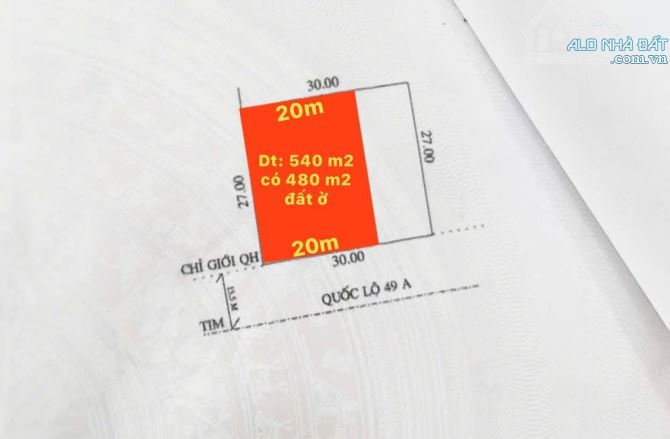 🌳 SIÊU PHẨM ĐẤT MẶT TIỀN QL49 – TRUNG TÂM XÃ BÌNH THÀNH – VIEW SÔNG – LƯNG TỰA ĐỒI 🌳