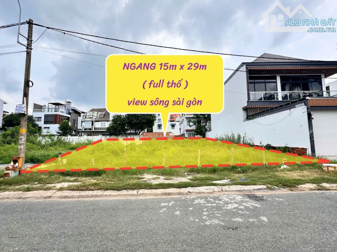 CẦN BÁN LÔ ĐẤT MT SÔNG SÀI GÒN, 15 X29m - đường 10 , p.hiệp bình chánh, thủ đức -- 55 tỷ
