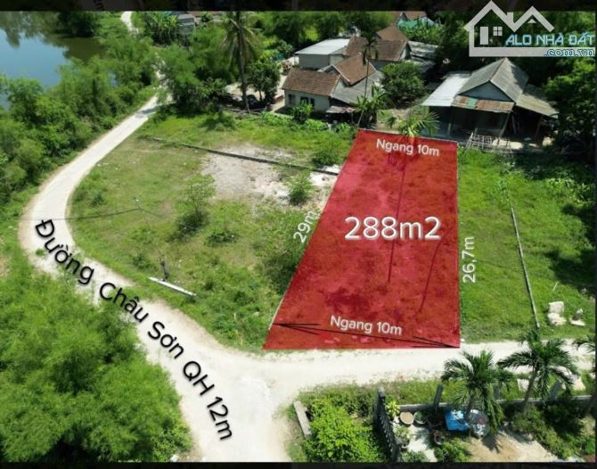 Bán đất 288,1m2 mặt tiền đường Châu Sơn, phường Thủy Châu, Hương Thuỷ, chỉ 1,95 tỷ
