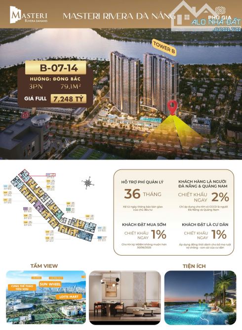 Siêu phẩm 3P N căn góc view sông pháo hoa , vòng quay mặt trời, giá  chỉ nhỉnh 6 tỷ