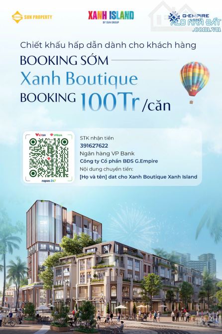 Nhận booking 100tr Thấp Tầng 135m2 Xanh Boutique Cát Bà- Quỹ 50 Căn Ngoại giao giá tốt