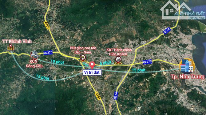 Bán đất Vườn- DIÊN HÒA- Diên Khánh cách Quốc lộ 27C 700