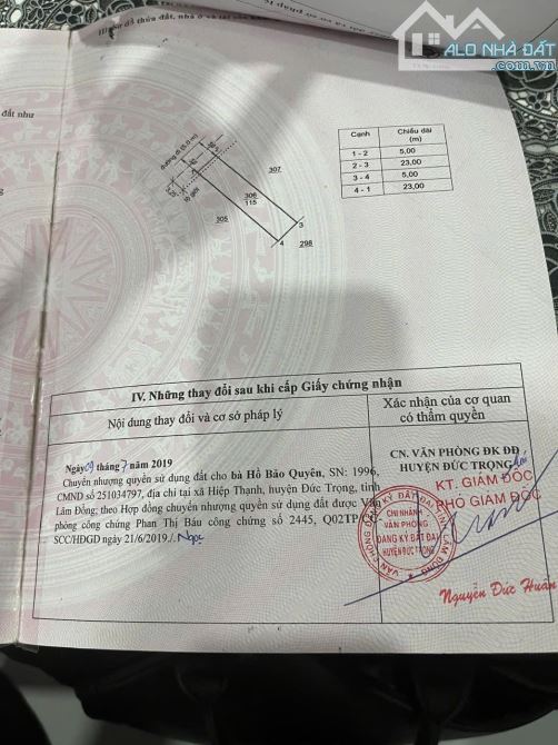 Cần bán lô đất đường QL 27, X.Liên Hiệp, Đức Trọng, Lâm Đồng 1,25tỷ - 1