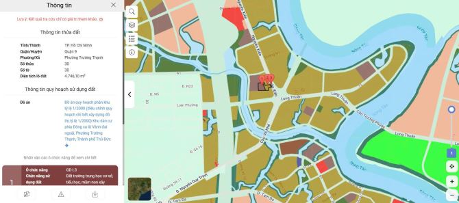 Bán nhà đất mặt tiền Nguyễn Xiển - Nguyễn Duy Trinh; DT 4.846m2; giá rẻ 49 triệu/m2 - 1