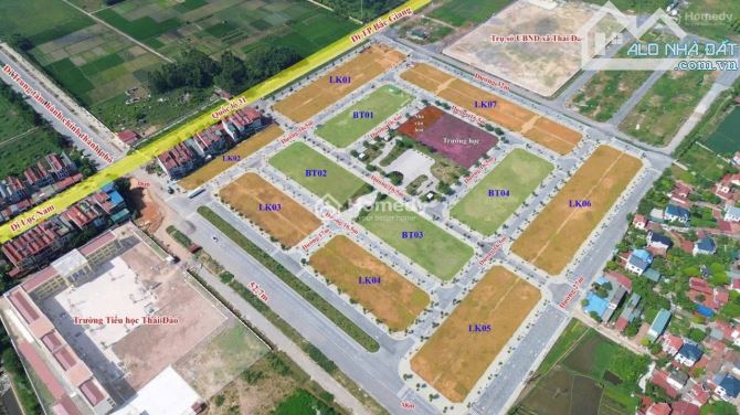 BÁN ĐẤT DỰ ÁN THÁI ĐÀO RESIDENCE TP.BẮC GIANG - SỔ ĐỎ CHÍNH CHỦ -114M2 - 3,8 TỶ - 1