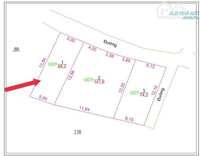Cần bán 68,2m đất ODT Giá rất Hiếm tại Công luận 2 - 2