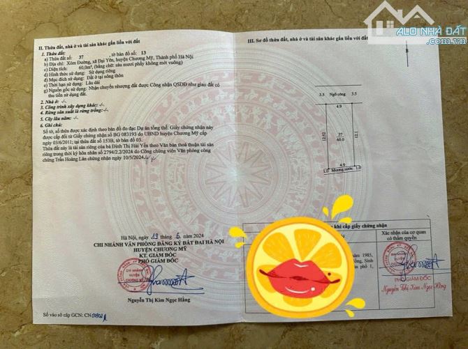 Bán đất Xã Đại Yên, Chương Mỹ, Hà Nội- ô tô - giá tốt nhất khu vực - 2