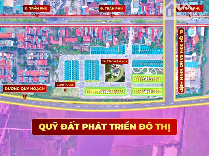 BÁN ĐẤT SỔ ĐỎ KHANG PHÁT DIAMOND TỪ SƠN, MẶT ĐƯỜNG TRẦN PHÚ - 90M2 - 6,9 TỶ - 5