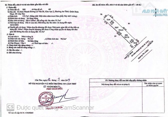 (Chủ gửi) Bán nhà hẻm 3 Lê Văn Bì, P. An Thới, Q. Bình Thuỷ, TPCT - 6