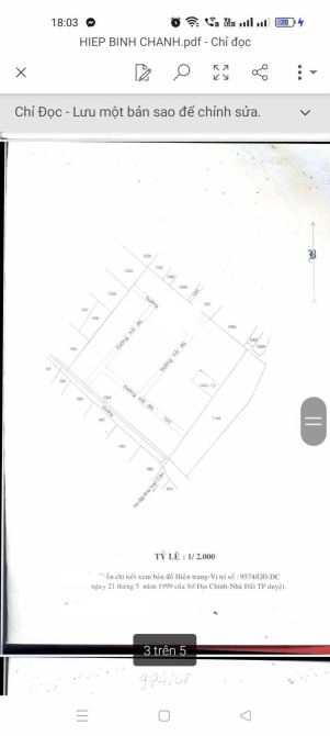 CẦN BÁN LÔ ĐẤT MT SÔNG SÀI GÒN, 15 X29m - đường 10 , p.hiệp bình chánh, thủ đức -- 55 tỷ - 7