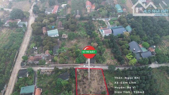 Bán đất cẩm lĩnh, Ba Vì, Hà Nội  720m2 _ 60m2 thổ cư _ giá đâu tư