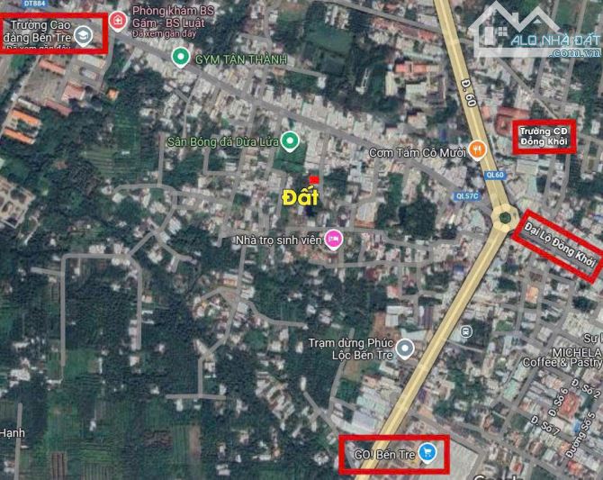 Bán đất vòng xoay Tân Thành 450m, Sơn Đông, Phường Bến Tre