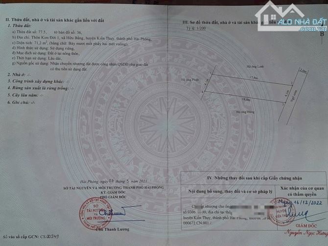 Hơn 9 triệu/m2 có ngay 71,2m2 tại Kim Đới 1 - Hữu Bằng cách TL363 100m Bao trải nhựa