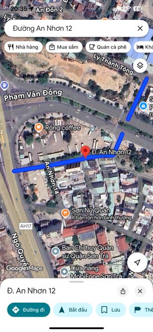 Bán đất mặt tiền An Nhơn 12 bên hông kẹp kiệt - DT 98m ngang 10m- Gọi Đàm Tiến❌