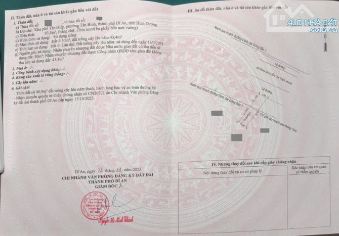 Nhà mặt tiền đường Nguyễn Thị Tươi, phường Tân Bình, Tp Dĩ An. 4,8 tỷ - 16
