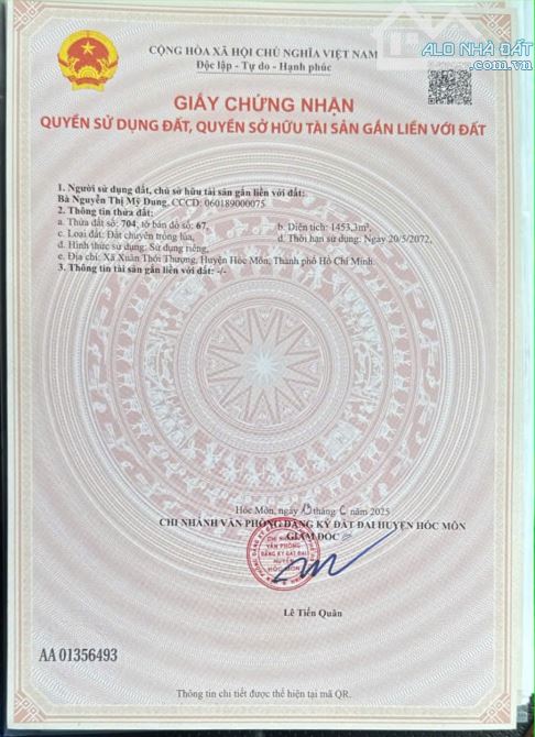 Bán 5000m2 đất. Ngay kênh trung ương. Xuân Thới Thượng. Hocmon - 2