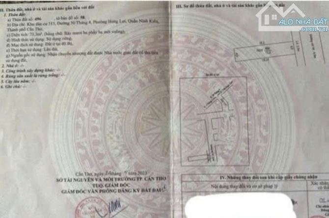 BÁN NỀN 3,25 Tỷ KHU DÂN CƯ 515 - ĐƯỜNG 30/4 - P.HƯNG LỢI - Q. NINH KIỀU - TP. CẦN THƠ - 2