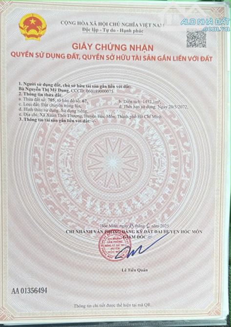 Bán 5000m2 đất. Ngay kênh trung ương. Xuân Thới Thượng. Hocmon - 5