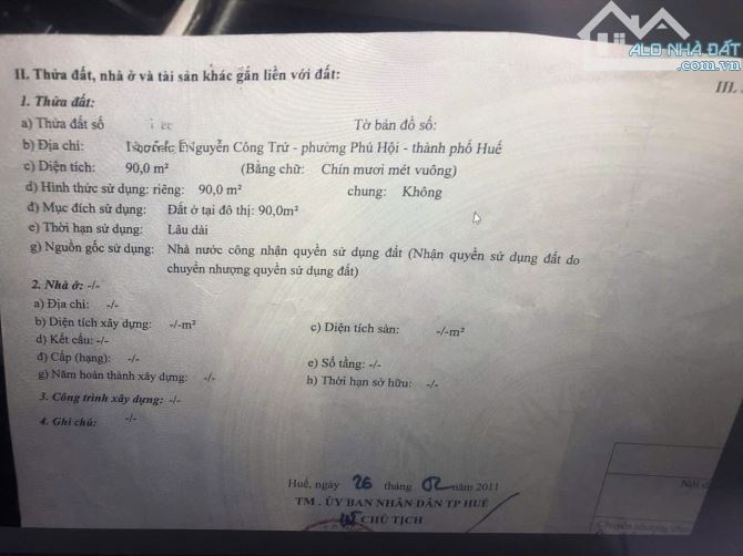 LÔ GÓC KIỆT 56 NGUYỄN CÔNG TRỨ - CẠNH PHỐ TÂY - P PHÚ HỘI - TP HUẾ - - 5