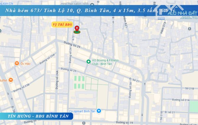 Bán nhà mới hẻm 673/ Tỉnh Lộ 10, DT 4 x 15m, 3.5 tấm, 6.9 tỷ. gần Aeon Tên Lửa. - 3
