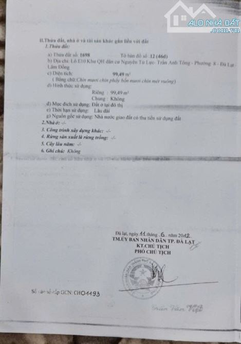 Bán nhà 2 mặt tiền Nguyễn Tử Lực, Phường 8, Đà Lạt – 4 tầng, full thổ cư, vị trí trung tâm - 4