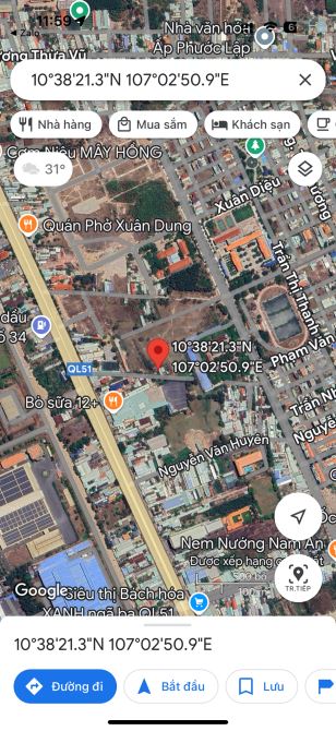 Cách QL51 tầm 100m với giá chỉ 1.5 chưa từng có. Đất sạch có thổ
