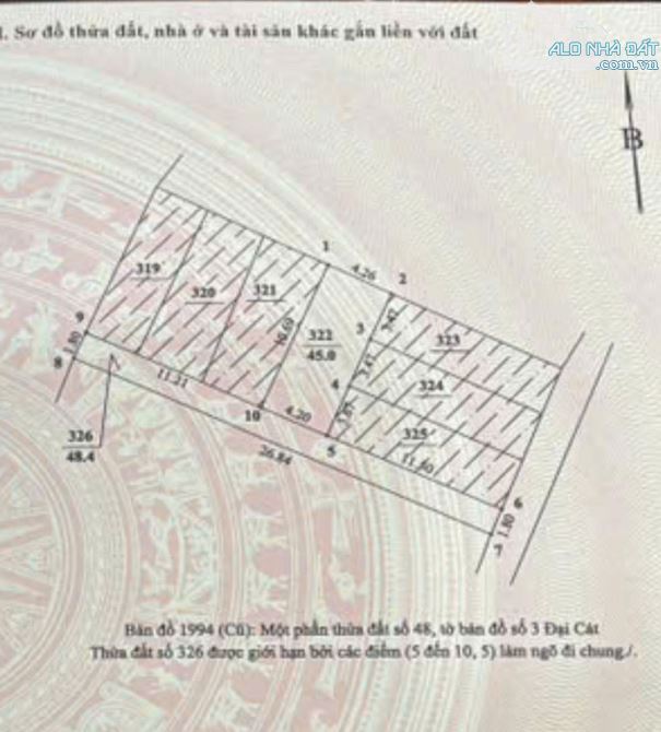Bán đất Đại Cát, Liên Mạc, Bắc Từ Liêm, 45m2, mặt tiền 4.2m, giá 4.25tỷ