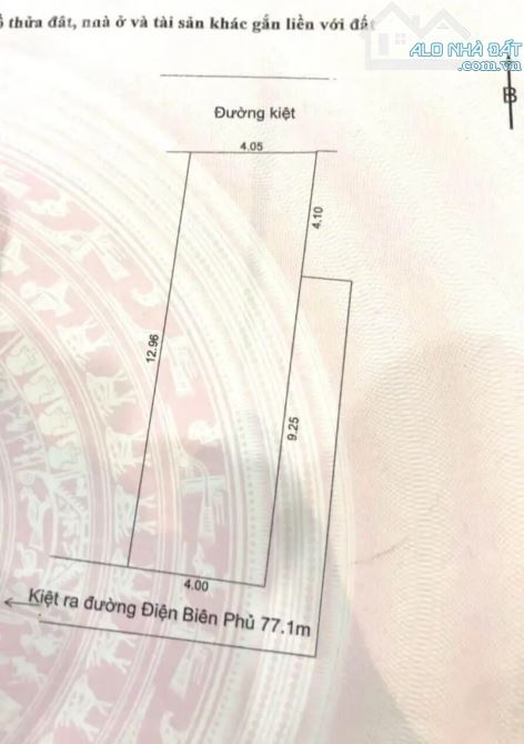 Cần bán lô đất kiệt Điện Biên Phủ cách đường 70m - 1
