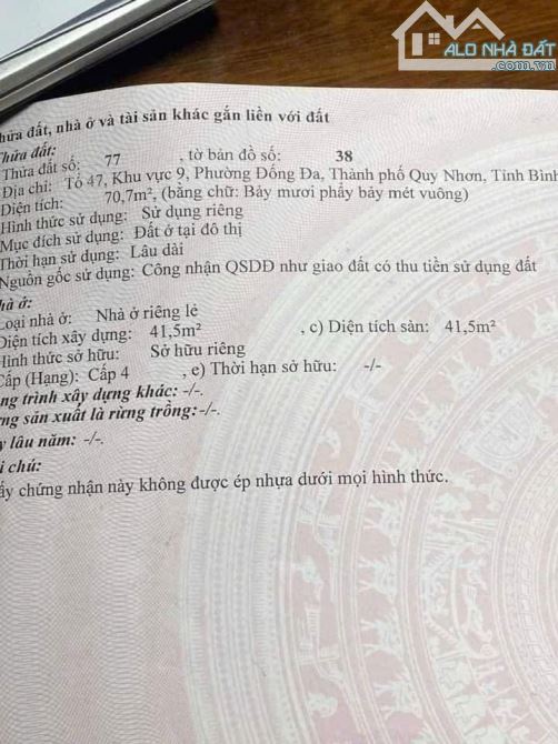 Ban đất mat tiền Lê trọng tấn phường đống đa - 1