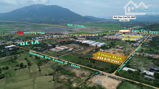 Bán Nhanh 10.142m Đất Ninh Hòa Cạnh QL1A -  QL 26B Phù Hợp Làm Kho Xưởng Sản Xuất - 1