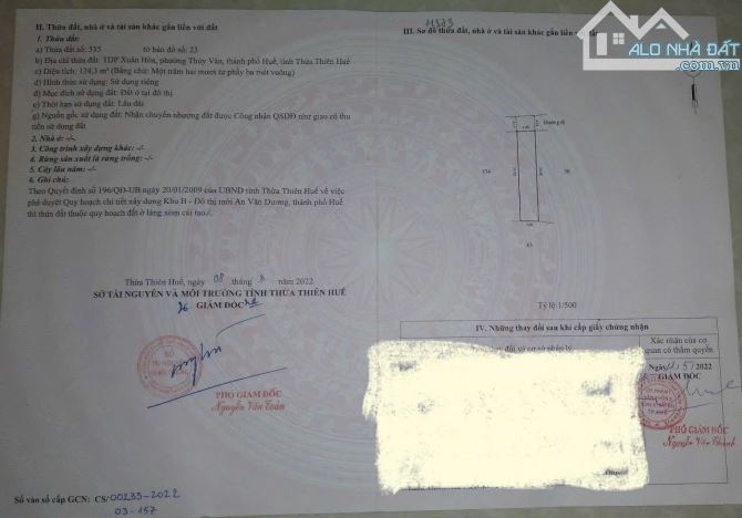 BÁN ĐẤT XUÂN HOÀ, THUỶ VÂN- ĐƯỜNG NGUYỄN CỬU VÂN - 3
