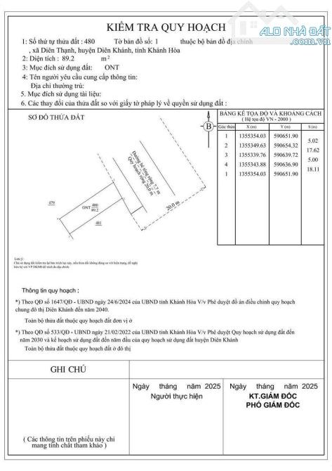 Bán Đất Diên Thạnh - Vị Trí cực đẹp cạnh Thị Trấn Diên Khánh - 4