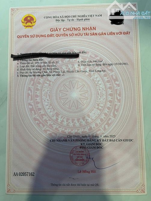 ĐẤT VƯỜN ĐƯỜNG MƯƠNG CHÀI, xã  PHƯỚC LẠI, 10x65m, 640M2 giá 1,95 TỶ - 4