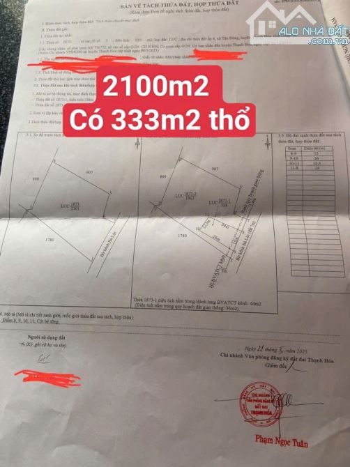 2100m2 có 338m2 thổ đường ôtô vew sông tân đông_ thạnh hoá 990 triệu rẻ - 4