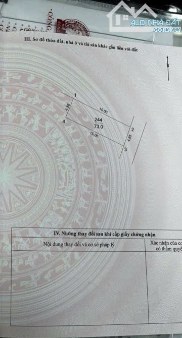 Đất đẹp đường thông ô tô tránh kinh doanh tốt Ngọc Động Đa Tốn DT 73m2 . Giá 106 triệu/m2