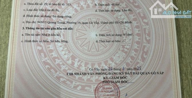 Nhà đẹp hẻm xe hơi Quang Trung, Gò Vấp, 50m2 chỉ 5.28 tỷ, 3 phòng ngủ