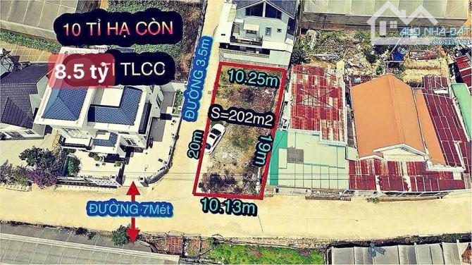 HẠ 9.2T CÒN 8.5 TỶ ĐẤT 2 MẶT TIỀN NAM HỒ P11 202M