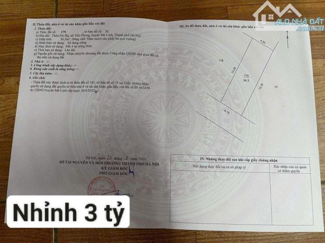 Bán đất Do Hạ-Tiền Phong-Mê Linh-HN 📕Diện tích: 56.3m² 🌻Mặt tiền: 4.5m – đất vuông vắn - 1