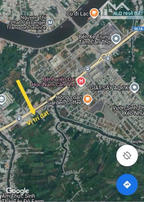 ĐẤT LỚN LÀM NHÀ XƯỞNG KHO BÃI MẶT TIỀN QUỐC LỘ 1A ĐOẠN GẦN BẾN XE TRUNG TÂM CẦN THƠ - 1