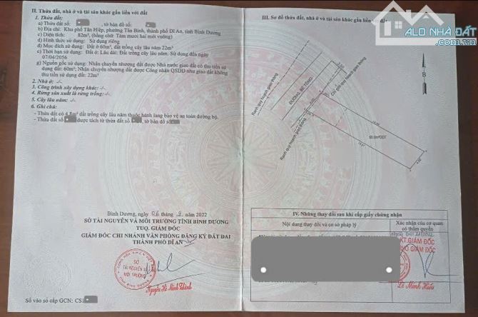 Bán đất 4x20.5m, hẻm Trương Văn Vĩnh p.Tân Bình gần chợ Phú An - 1